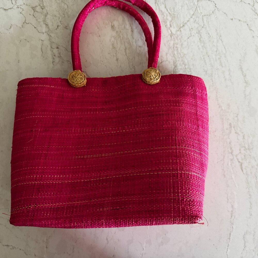 St. Tropez Fuschia Linen Bag